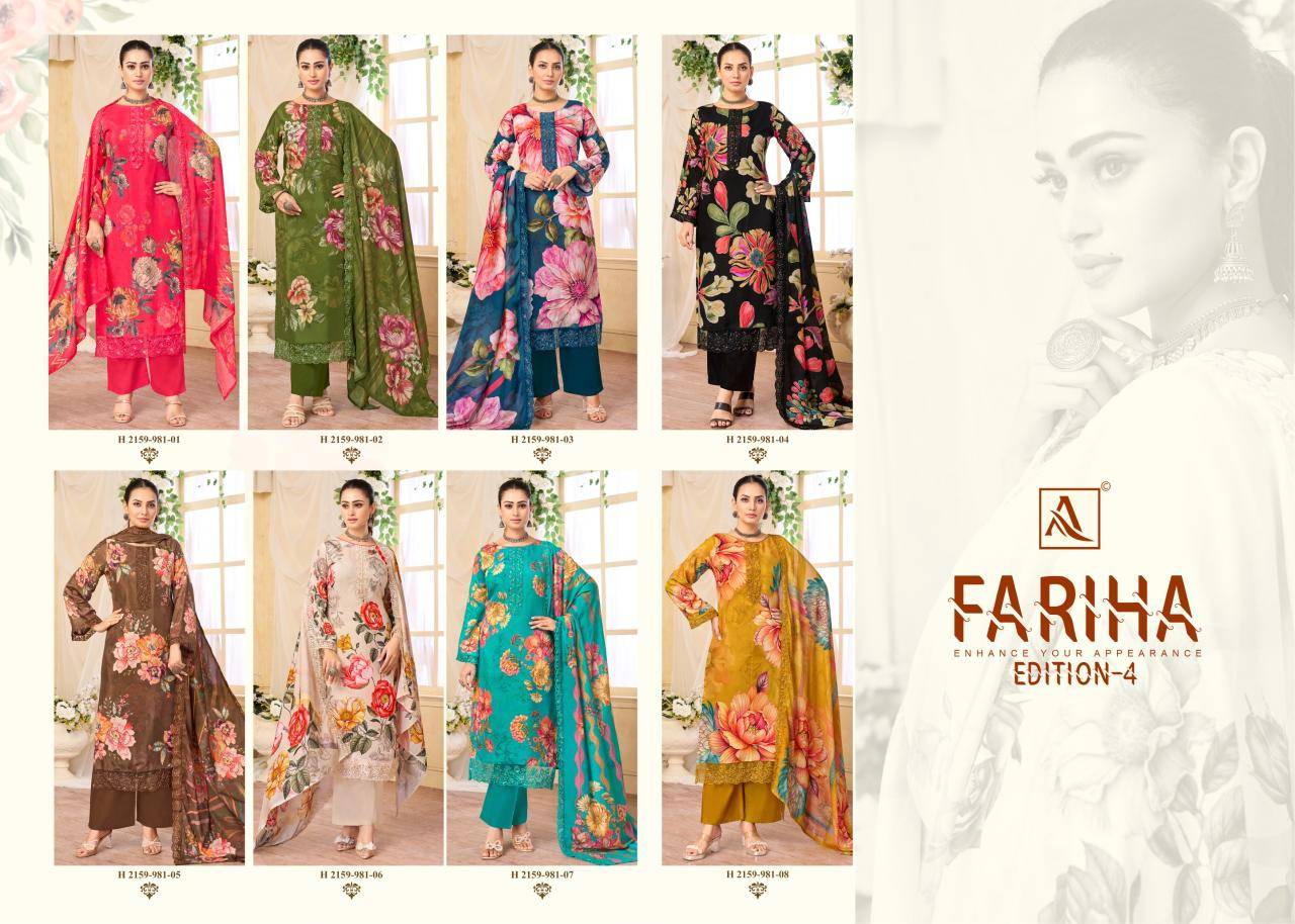 Alok suit fariha-4 Wholesale Dress materials market in mumbai